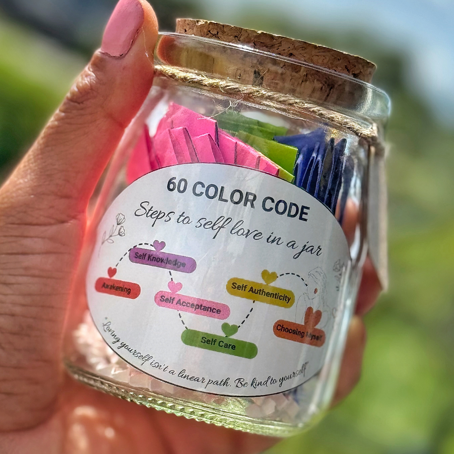 60 Color Code Steps to Self Love in a Jar