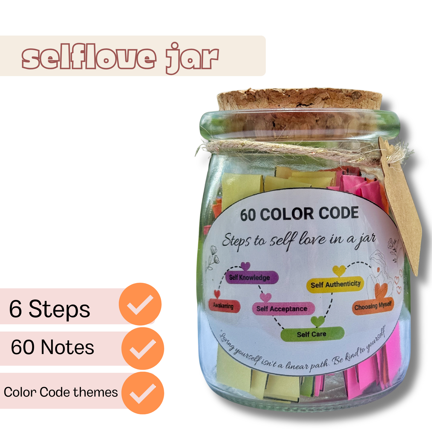 60 Color Code Steps to Self Love in a Jar