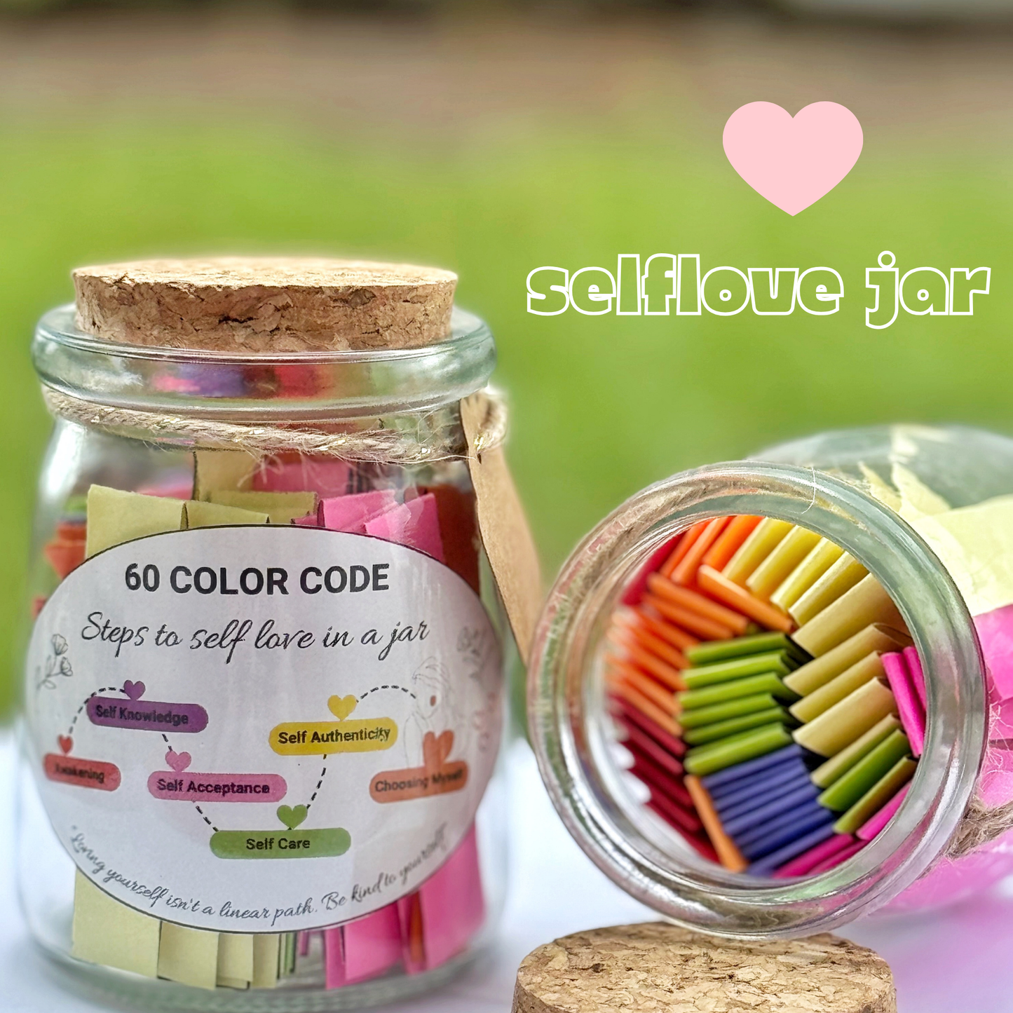 60 Color Code Steps to Self Love in a Jar